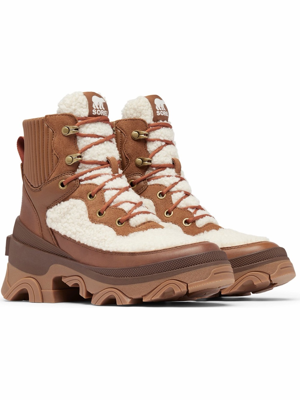 New Sorel Women's Brex Faux Shearling Lace-Up Boots Size US 7 No Box
